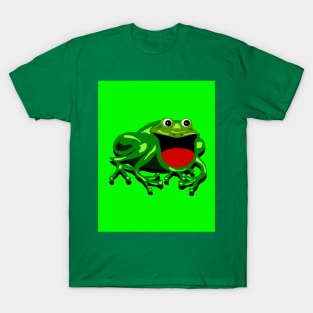 Frog Comic Abstract Whimsical Psychedelic Print T-Shirt